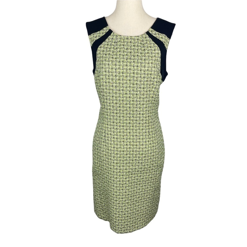 Nine & Co Yellow/Navy Sheath Dress